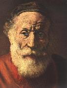 REMBRANDT Harmenszoon van Rijn Portrait of an Old Man in Red (detail) china oil painting reproduction